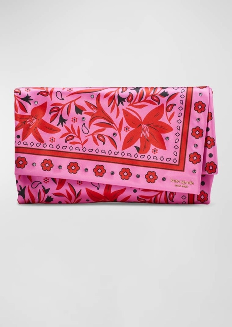 Kate Spade fold bandana printed fabric crossbody bag