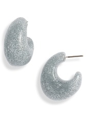 Kate Spade glitter 41mm hoop earrings