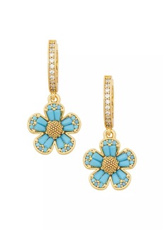 Kate Spade Goldtone & Cubic Zirconia Flower Drop Earrings