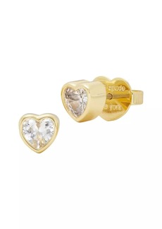 Kate Spade Goldtone & Cubic Zirconia Mini Heart Stud Earrings