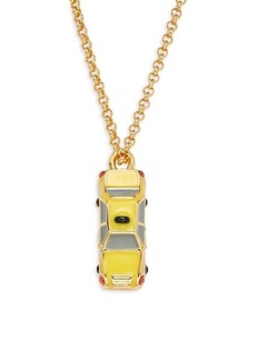 Kate Spade Goldtone & Cubic Zirconia Taxi Pendant Chain Necklace