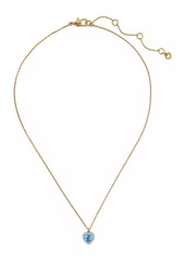 Kate Spade Goldtone, Cubic Zirconia & Enamel Heart Pendant Necklace