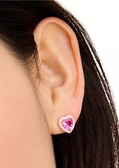 Kate Spade Goldtone, Cubic Zirconia & Enamel Heart Stud Earrings