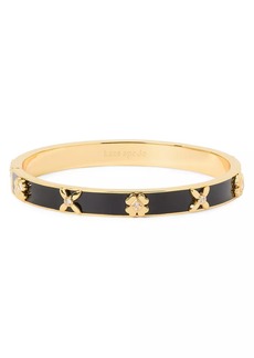 Kate Spade Goldtone, Enamel & Cubic Zirconia Flower Bangle