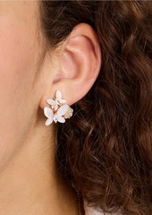 Kate Spade Goldtone, Mother-Of-Pearl & Cubic Zirconia Butterfly Cluster Stud Earrings