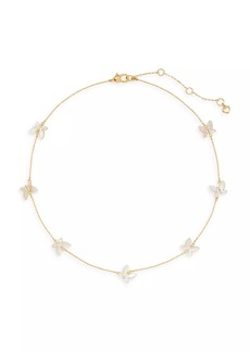 Kate Spade Goldtone, Mother-Of-Pearl & Cubic Zirconia Butterfly Station Necklace