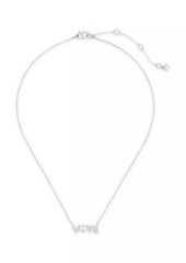 Kate Spade Have Your Say Silvertone & Cubic Zirconia Necklace