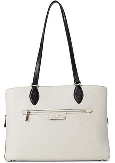 Kate Spade Hudson Colorblocked Pebbled Leather Work Tote