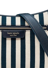 Kate Spade Hudson Striped Canvas & Leather Crossbody Bag