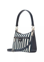 Kate Spade Hudson Striped Canvas & Leather Crossbody Bag