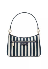 Kate Spade Hudson Striped Canvas & Leather Crossbody Bag