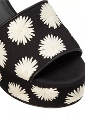 Kate Spade Ibiza Pom-Pom Floral Slides