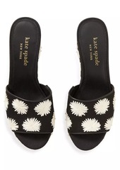 Kate Spade Ibiza Pom-Pom Floral Slides