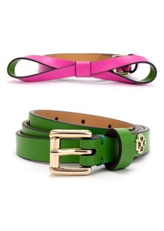 kate spade new york 2-pack basic and bow belts