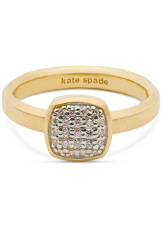 Kate Spade New York 23k Gold-Plated Sterling Silver Lab-Grown Diamond Accent Ring - Gold.