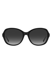 Kate Spade New York 57mm yaelfs oversize sunglasses in Black/Grey Shaded at Nordstrom Rack