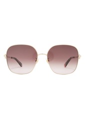 Kate Spade New York 59mm tayla round sunglasses in Gold/Brown Gradient at Nordstrom Rack