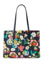 All Day Floral Medley Large Zip Top Tote