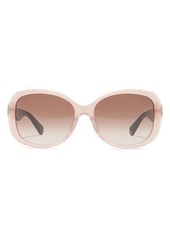 Kate Spade New York amberlyn 57mm special fit polarized square sunglasses in Nude at Nordstrom Rack