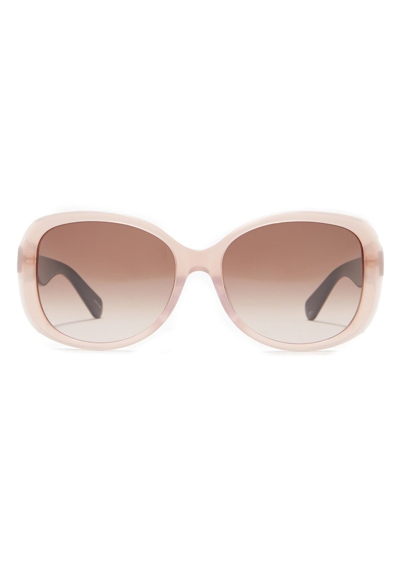Kate Spade New York amberlyn 57mm special fit polarized square sunglasses in Nude at Nordstrom Rack