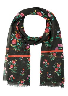 kate spade new york autumn floral oblong scarf