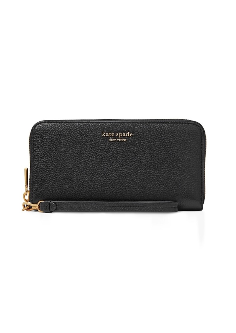 kate spade new york Ava Pebbled Leather Continental Zip Wristlet