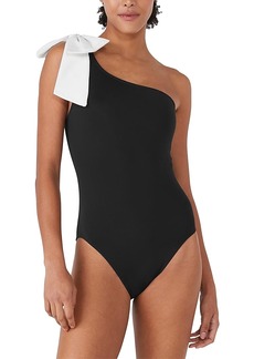 kate spade new york Bow One Shoulder One Piece Swimsuit