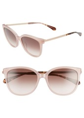 kate spade new york britton 55mm cat eye sunglasses in Pink/Brown at Nordstrom
