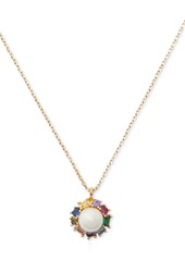"Kate Spade New York Candy Shop Imitation Pearl Halo Pendant Necklace, 17"" + 3"" extender - Multi"