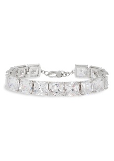 kate spade new york candy shop square crystal bracelet in Clear Silver at Nordstrom Rack