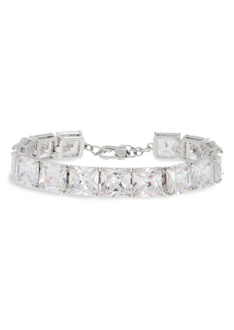 Kate Spade New York candy shop square crystal bracelet in Clear Silver at Nordstrom Rack
