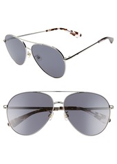 kate spade new york carolane 61mm special fit polarized aviator sunglasses