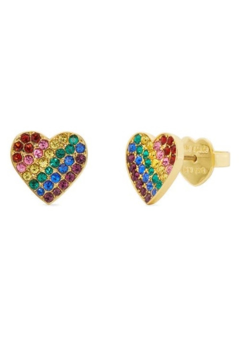 Kate Spade New York cubic zirconia heart stud earrings