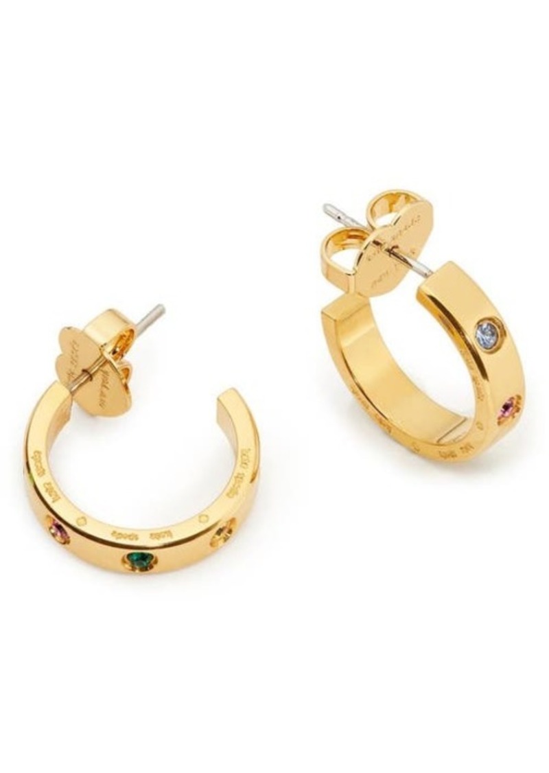 Kate Spade New York cubic zirconia huggie hoop earrings
