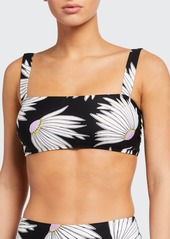 kate spade new york daisy square-neck bikini swim top