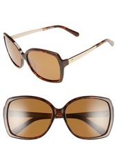 kate spade new york 'darilynn' 58mm polarized sunglasses in Havana/Brown Polar at Nordstrom