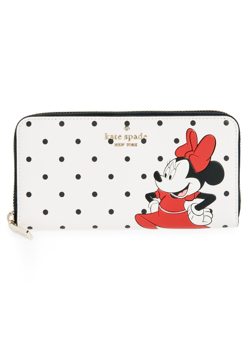 Kate Spade New York disney large leather continental wallet in White Multi at Nordstrom Rack