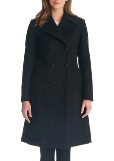 Kate Spade New York double breasted wool blend coat
