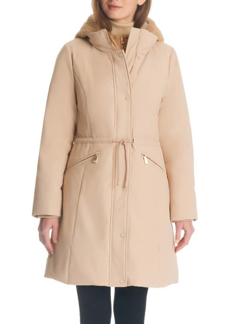Kate Spade New York down parka with faux fur hood