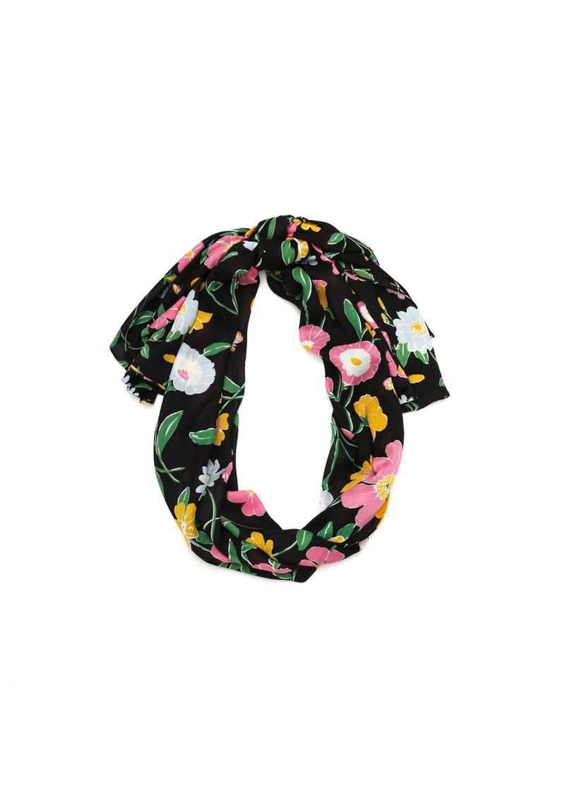 kate spade new york Floral Garden Oblong Scarf - Black Pink Cloud