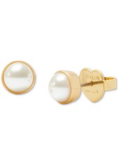 kate spade new york Gold-Tone Bubbly Bezel Stud Earrings - Green/gold