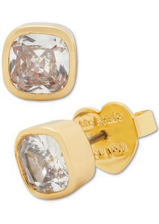 kate spade new york Gold-Tone Bubbly Bezel Stud Earrings - Clear/gold