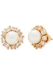 Kate Spade New York Gold-Tone Candy Shop Imitation Pearl Halo Stud Earrings - Cream/gold