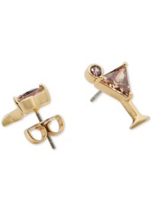 Kate Spade New York Gold-Tone Color Cubic Zirconia Martini Stud Earrings - Champagne