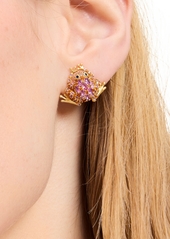 Kate Spade New York Gold-Tone Cubic Zirconia Frog Stud Earrings - Pink.