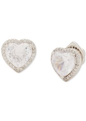 Kate Spade New York Cubic Zirconia Heart Halo Stud Earrings - Cream/gold