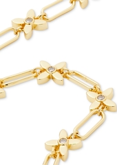 kate spade new york Gold-Tone Heritage Bloom Line Bracelet - Clear/Gold
