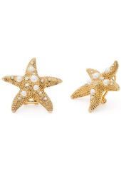 kate spade new york Gold-Tone Imitation Pearl Starfish Clip On Earrings