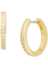 Kate Spade New York Gold-Tone Pave & Multicolor Mixed Stone Circle Charm Hoop Earrings - Multi