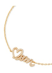 Kate Spade New York Gold-Tone Pave Heart Mom Link Bracelet - Clear/gold